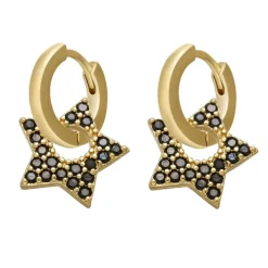 Earrings*Boogzel Clothing Y2K Star Drop Hoops Earrings