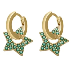 Earrings*Boogzel Clothing Y2K Star Drop Hoops Earrings