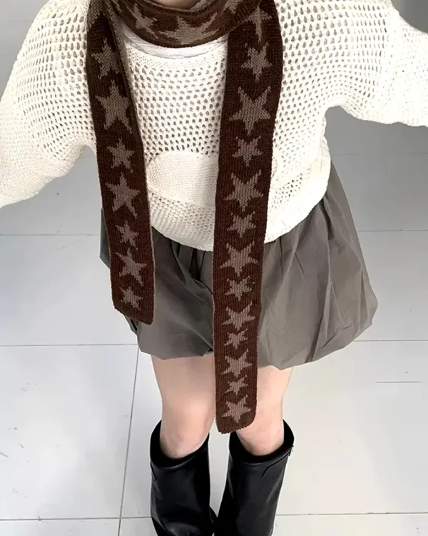 Other*Boogzel Clothing Y2K Star Skinny Scarf