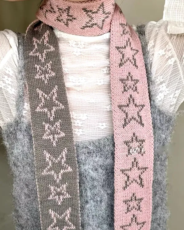 Other*Boogzel Clothing Y2K Star Skinny Scarf