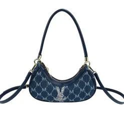 Bags & Purses*Boogzel Clothing Y2K Style Monogram Pattern Denim Bag Blue