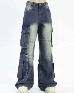Jeans*Boogzel Clothing Young & Single Cargo Jeans Blue