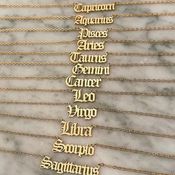 Necklaces & Chokers*Boogzel Clothing Zodiac Nameplate Necklace